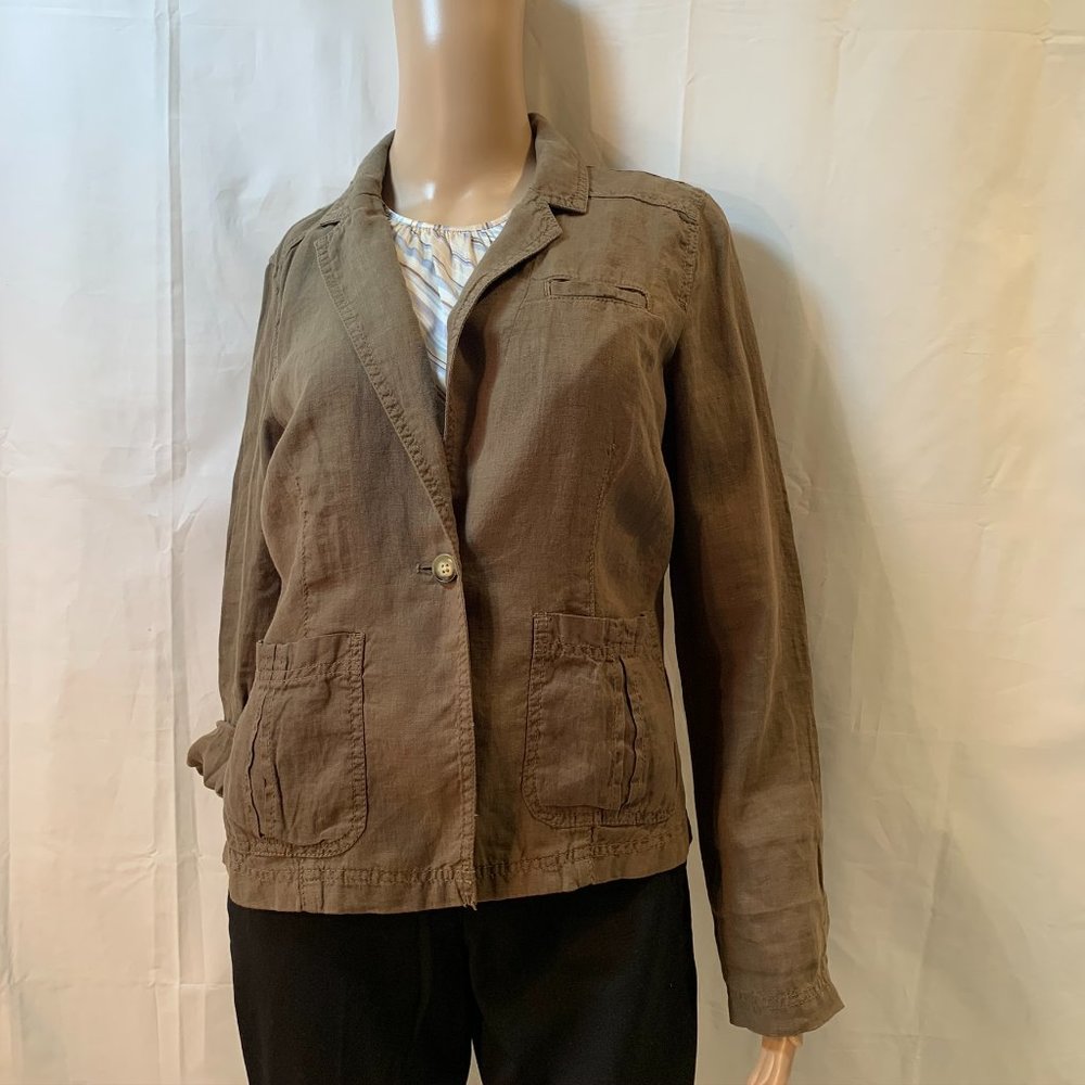 Calson SZ S Olive Linen Blazer NWT